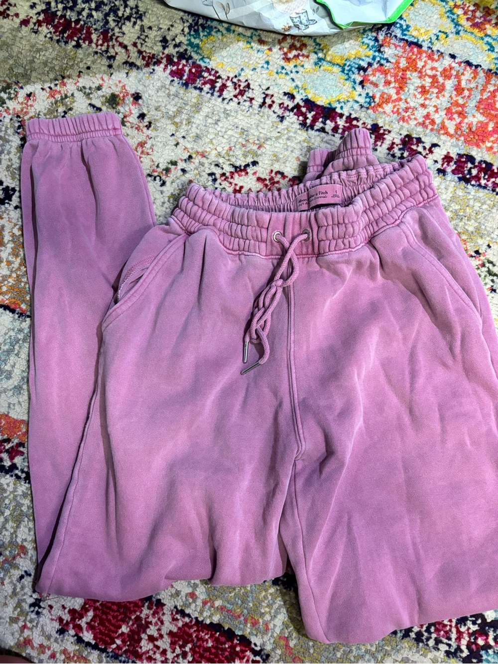 Abercrombie and Fitch Mauve Drawstring Jogger Sweatpants